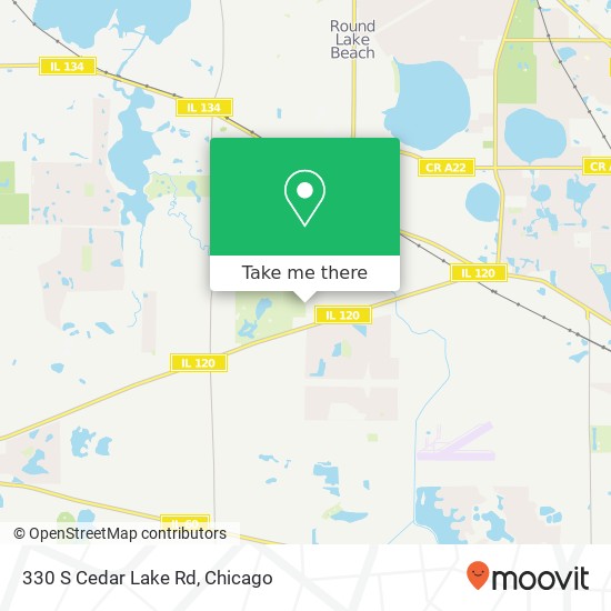 Mapa de 330 S Cedar Lake Rd