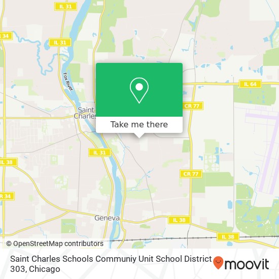 Mapa de Saint Charles Schools Communiy Unit School District 303