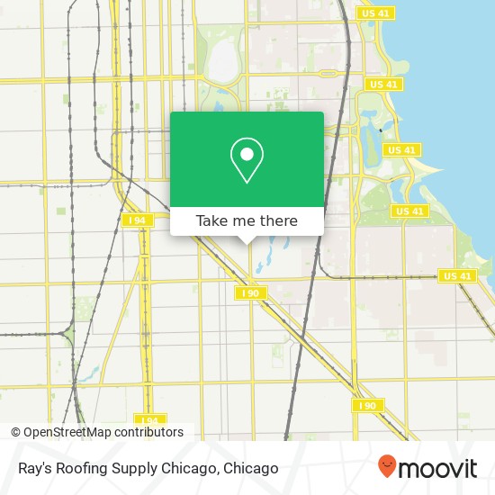 Ray's Roofing Supply Chicago map