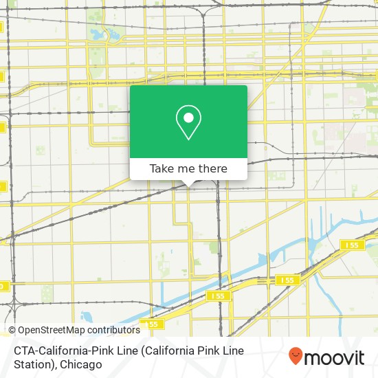 Mapa de CTA-California-Pink Line