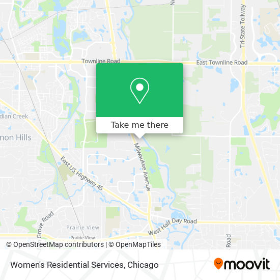 Women's Residential Services map