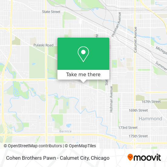 Mapa de Cohen Brothers Pawn - Calumet City