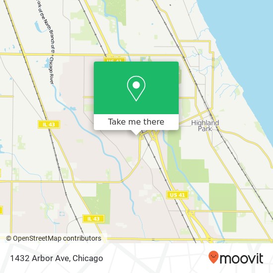 Mapa de 1432 Arbor Ave