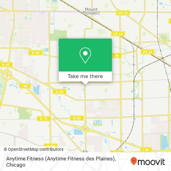 Anytime Fitness (Anytime Fitness des Plaines) map