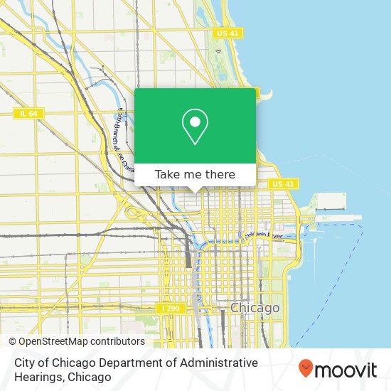 Mapa de City of Chicago Department of Administrative Hearings