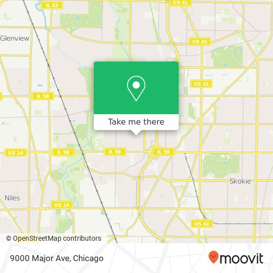 Mapa de 9000 Major Ave