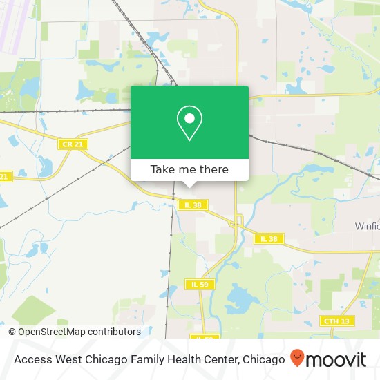 Access West Chicago Family Health Center map