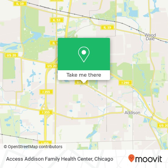 Access Addison Family Health Center map