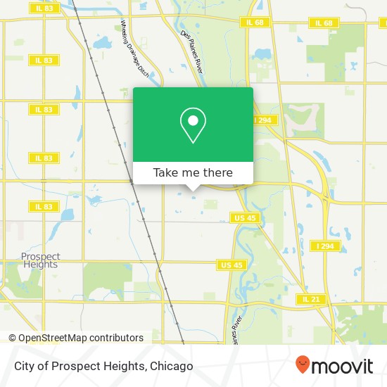 Mapa de City of Prospect Heights