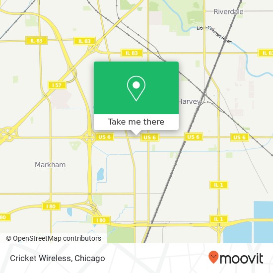 Mapa de Cricket Wireless