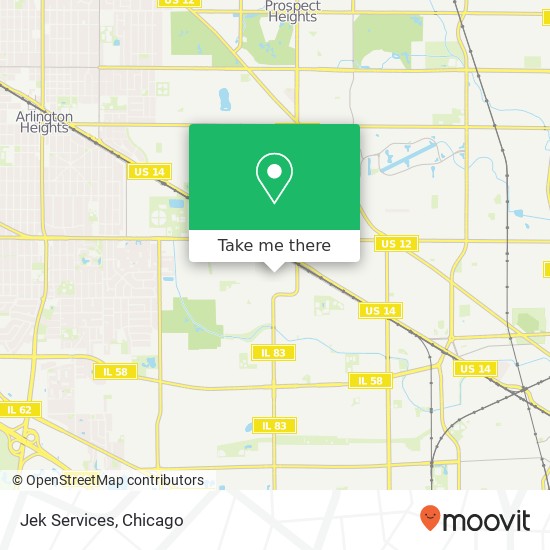 Jek Services map