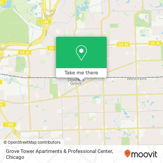 Mapa de Grove Tower Apartments & Professional Center