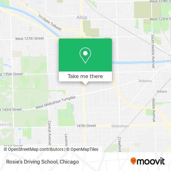 Mapa de Rosie's Driving School