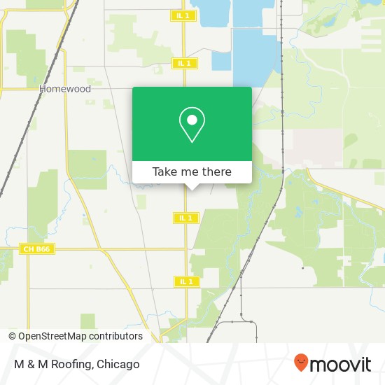 M & M Roofing map