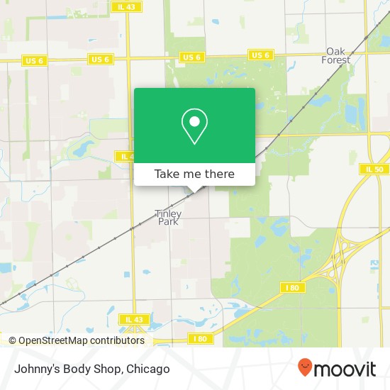 Johnny's Body Shop map