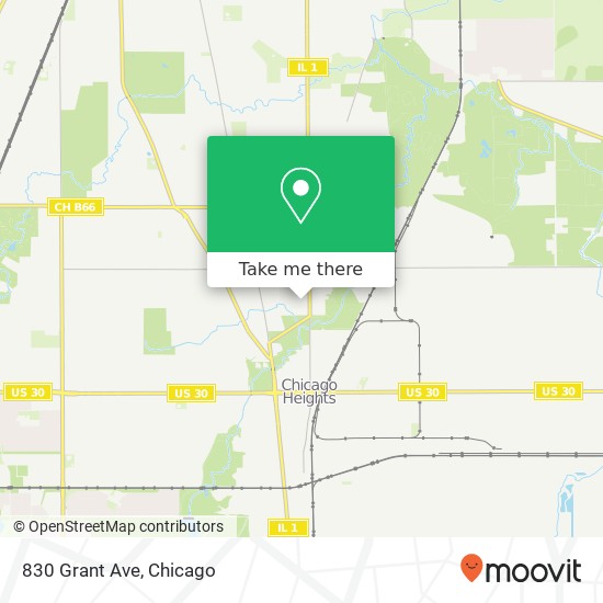 Mapa de 830 Grant Ave