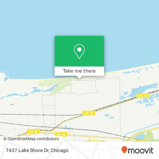 7437 Lake Shore Dr map