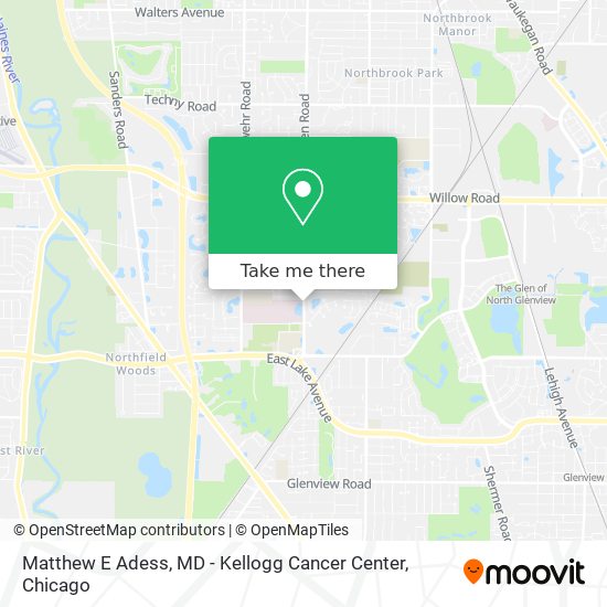 Mapa de Matthew E Adess, MD - Kellogg Cancer Center