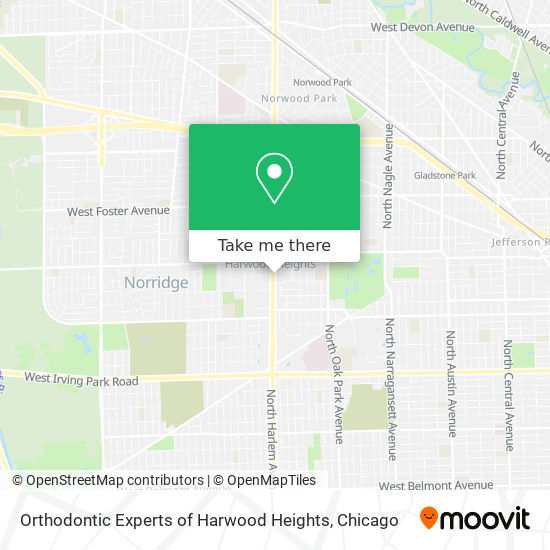 Mapa de Orthodontic Experts of Harwood Heights