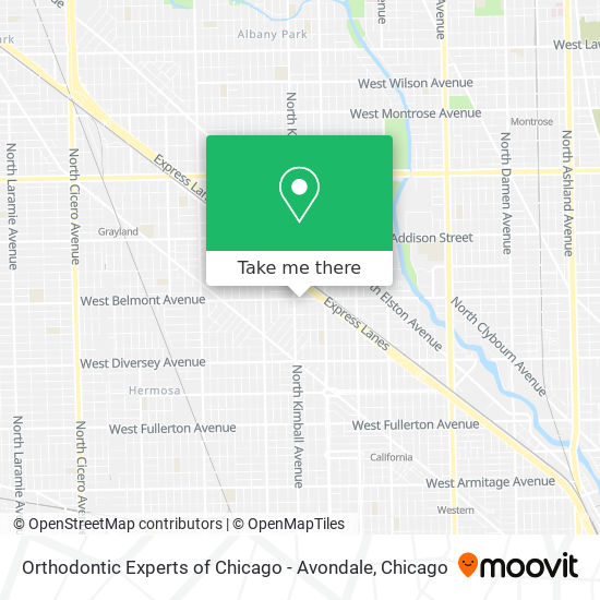 Mapa de Orthodontic Experts of Chicago - Avondale