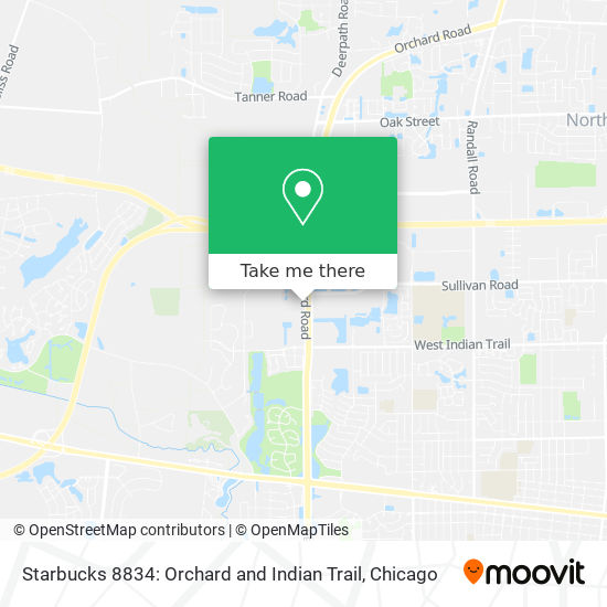 Starbucks 8834: Orchard and Indian Trail map
