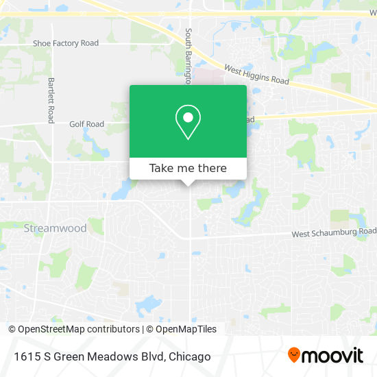 Mapa de 1615 S Green Meadows Blvd