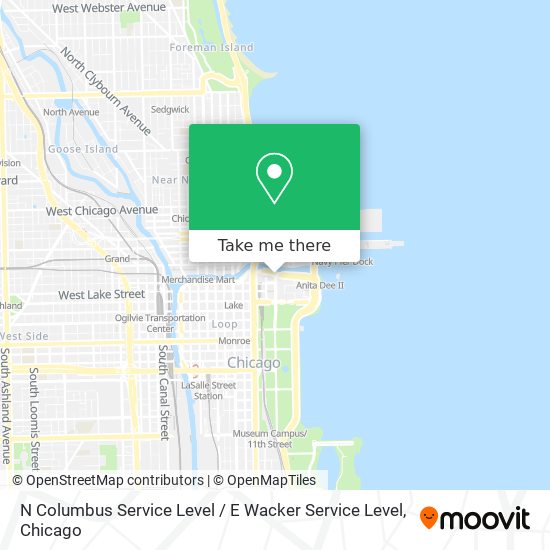 Mapa de N Columbus Service Level / E Wacker Service Level