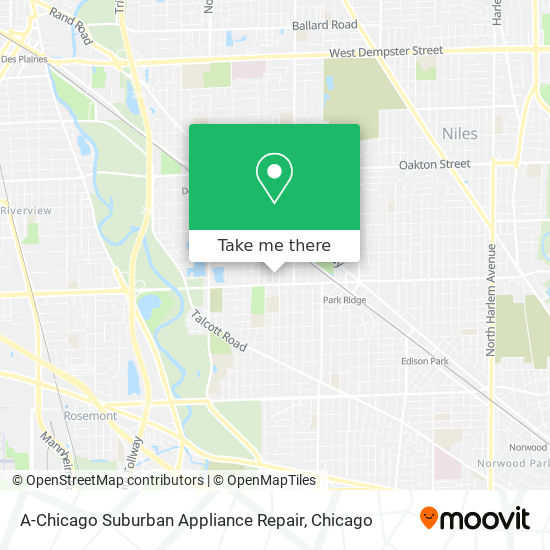 A-Chicago Suburban Appliance Repair map