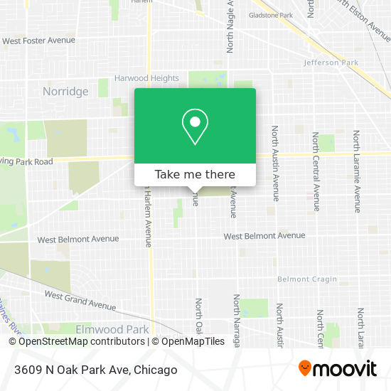 3609 N Oak Park Ave map