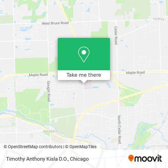 Timothy Anthony Kisla D.O. map