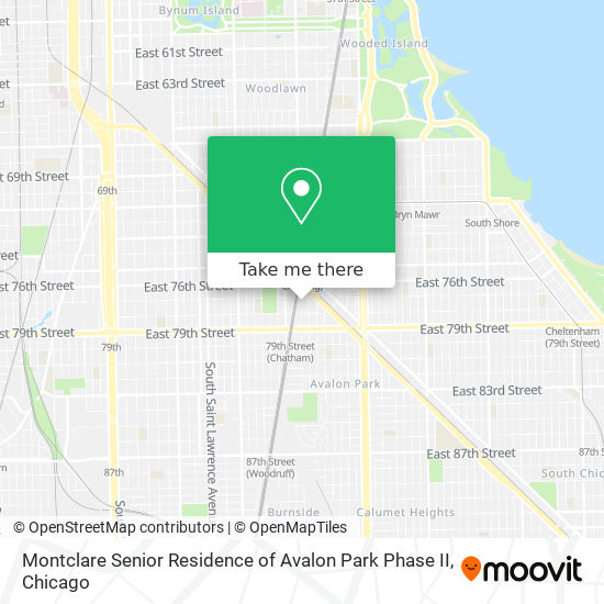 Montclare Senior Residence of Avalon Park Phase II map