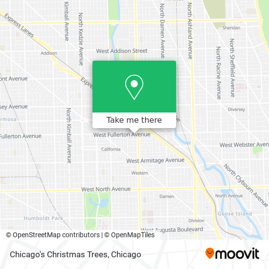 Chicago's Christmas Trees map