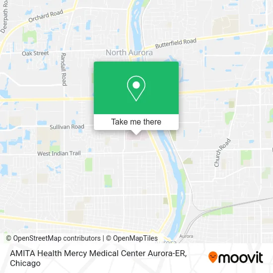 Mapa de AMITA Health Mercy Medical Center Aurora-ER