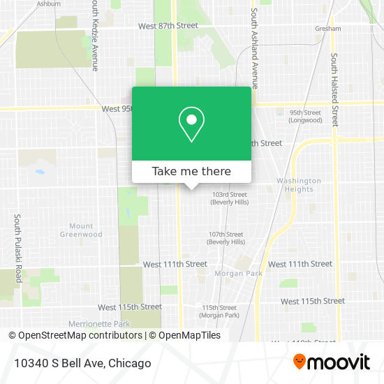 10340 S Bell Ave map