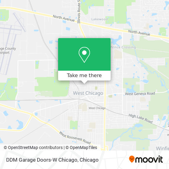 DDM Garage Doors-W Chicago map