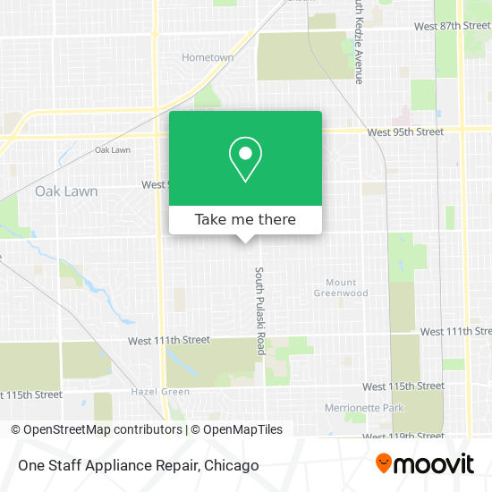 Mapa de One Staff Appliance Repair