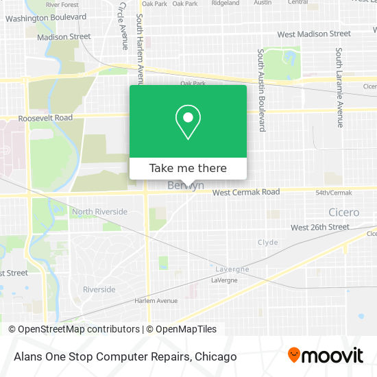 Alans One Stop Computer Repairs map