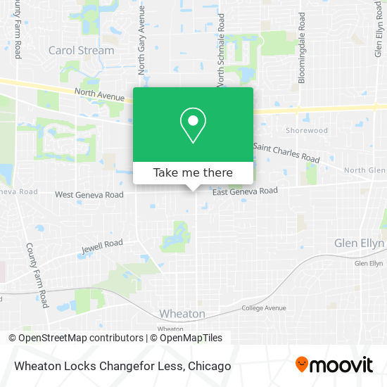 Mapa de Wheaton Locks Changefor Less