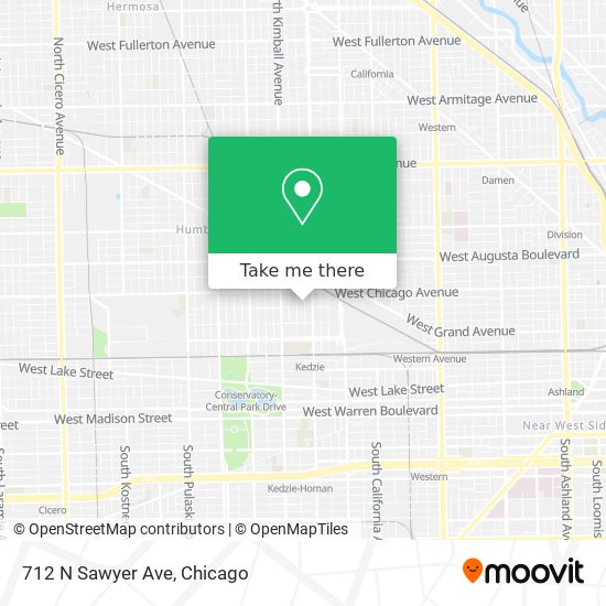 Mapa de 712 N Sawyer Ave