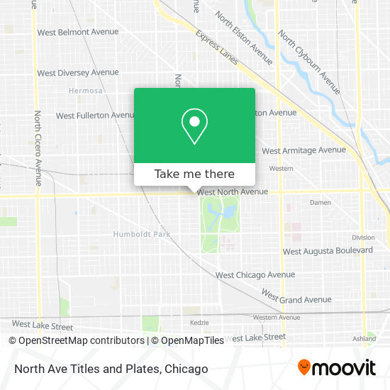 North Ave Titles and Plates map