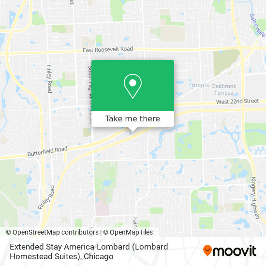 Mapa de Extended Stay America-Lombard (Lombard Homestead Suites)