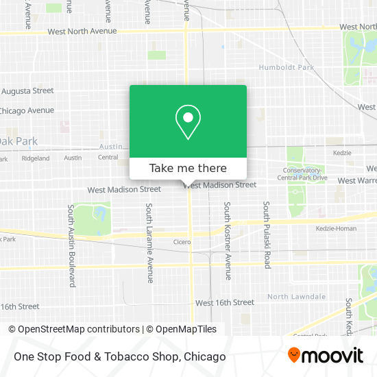 One Stop Food & Tobacco Shop map