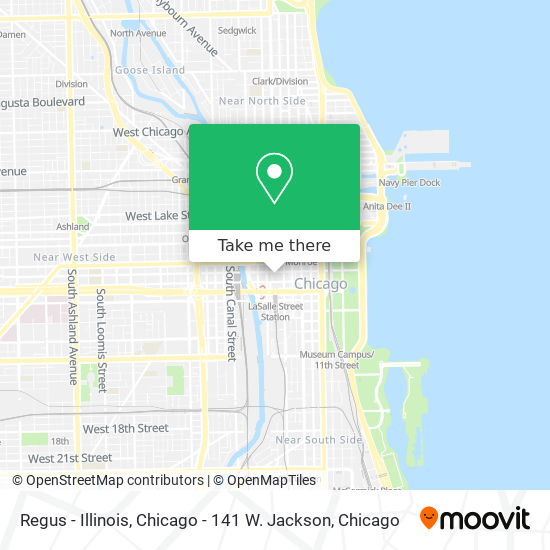 Mapa de Regus - Illinois, Chicago - 141 W. Jackson