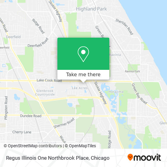 Regus Illinois One Northbrook Place map