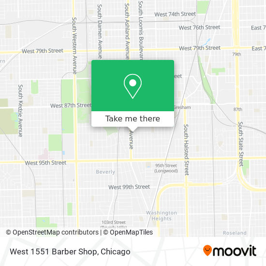 West 1551 Barber Shop map