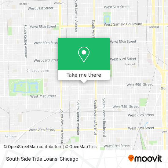 South Side Title Loans map