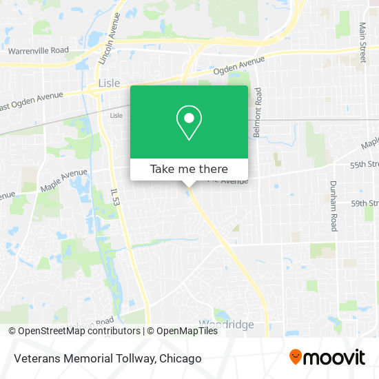 Veterans Memorial Tollway map