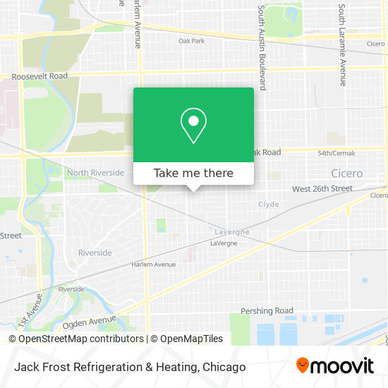 Jack Frost Refrigeration & Heating map