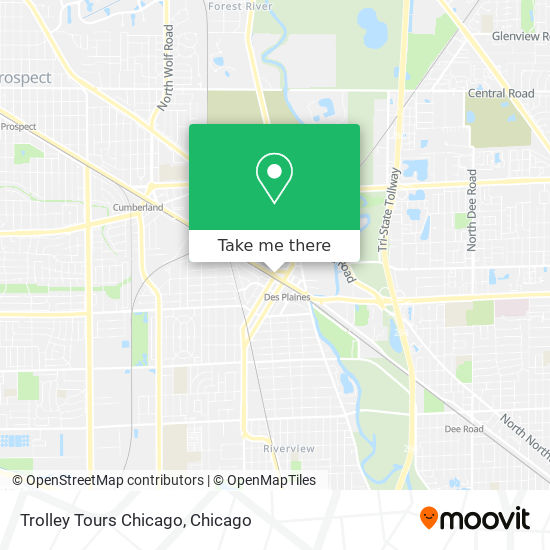 Trolley Tours Chicago map