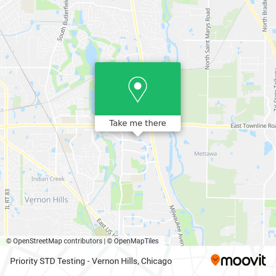 Priority STD Testing - Vernon Hills map